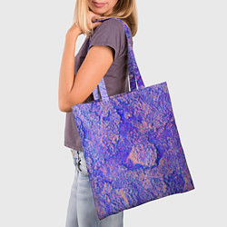 Сумка-шопер Текстура фиолетовый, цвет: 3D-принт — фото 2