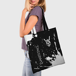 Сумка-шопер Evanescence и рок символ на темном фоне, цвет: 3D-принт — фото 2