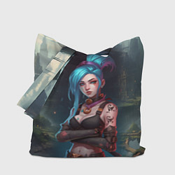 Сумка-шопер Jinx league of legends, цвет: 3D-принт