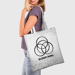 Сумка-шопер Elden Ring с потертостями на светлом фоне, цвет: 3D-принт — фото 2