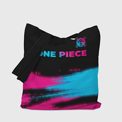 Сумка-шопер One Piece - neon gradient: символ сверху, цвет: 3D-принт
