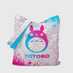 Сумка-шоппер Totoro neon gradient style