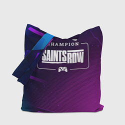 Сумка-шопер Saints Row gaming champion: рамка с лого и джойсти, цвет: 3D-принт