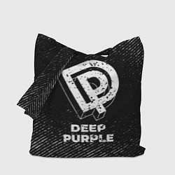 Сумка-шопер Deep Purple с потертостями на темном фоне, цвет: 3D-принт