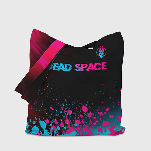 Сумка-шоппер Dead Space - neon gradient: символ сверху / 3D-принт – фото 1