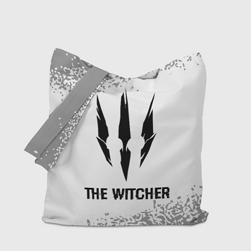 Сумка-шоппер The Witcher glitch на светлом фоне / 3D-принт – фото 1