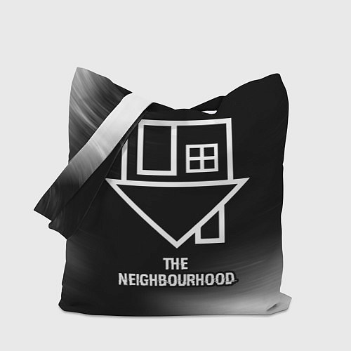 Сумка-шоппер The Neighbourhood glitch на темном фоне / 3D-принт – фото 1