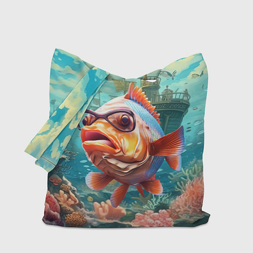 Сумка-шоппер Рыбка в озере / 3D-принт – фото 1