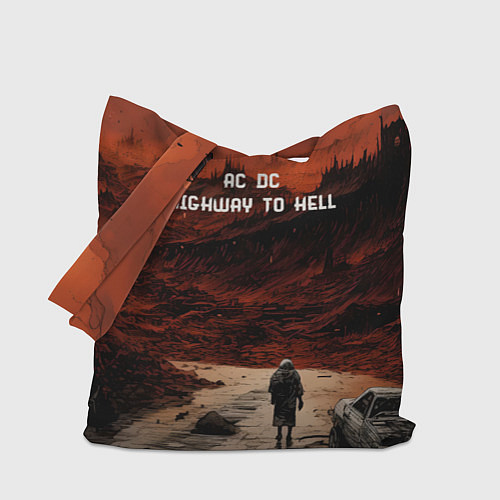 Сумка-шоппер AC DC Highway to hell / 3D-принт – фото 1