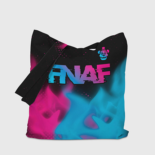 Сумка-шоппер FNAF - neon gradient: символ сверху / 3D-принт – фото 1