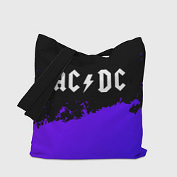 Сумка-шоппер AC DC purple grunge