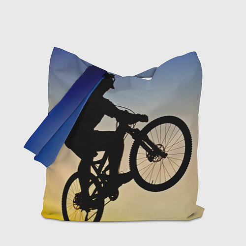 Сумка-шоппер Прыжок велосипедиста / 3D-принт – фото 1
