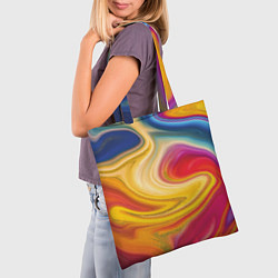 Сумка-шопер Цветная волна, цвет: 3D-принт — фото 2