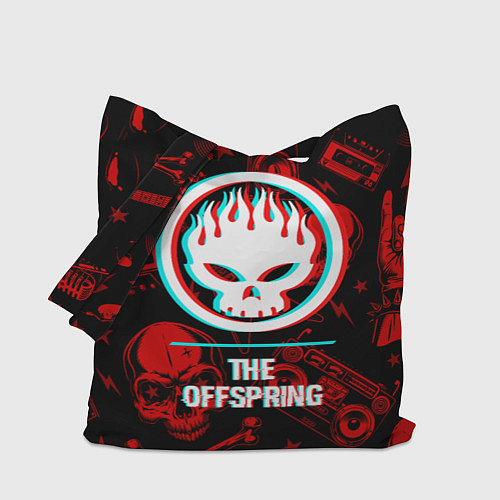 Сумка-шоппер The Offspring rock glitch / 3D-принт – фото 1