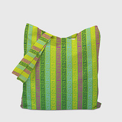 Сумка-шоппер Abstraction green