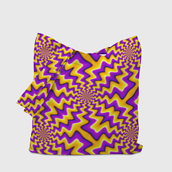 Сумка-шоппер Желто-фиолетовая иллюзия вращения