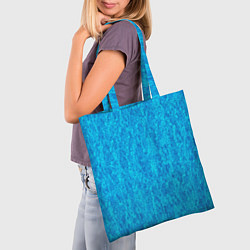 Сумка-шопер Абстракция лазурный голубой, цвет: 3D-принт — фото 2