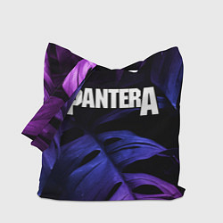 Сумка-шопер Pantera neon monstera, цвет: 3D-принт