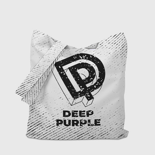 Сумка-шоппер Deep Purple с потертостями на светлом фоне / 3D-принт – фото 1
