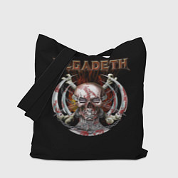 Сумка-шопер Megadeth - боевой череп, цвет: 3D-принт