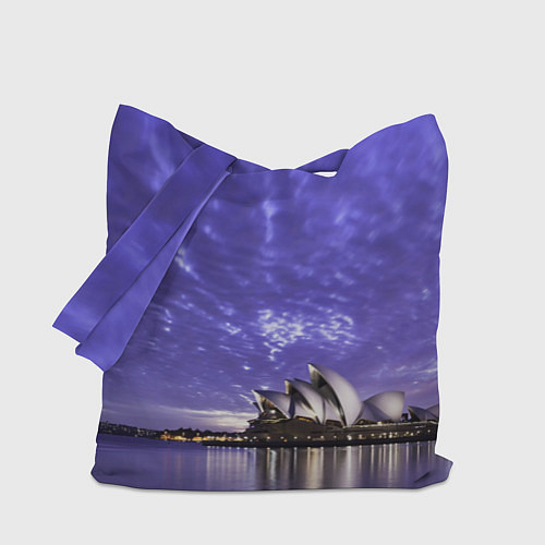 Сумка-шоппер Сидней в фиолетовом в закате / 3D-принт – фото 1