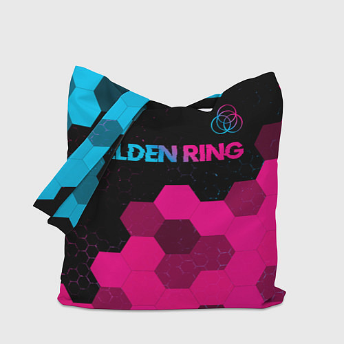 Сумка-шоппер Elden Ring - neon gradient: символ сверху / 3D-принт – фото 1