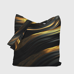 Сумка-шопер Золотистые волны, цвет: 3D-принт
