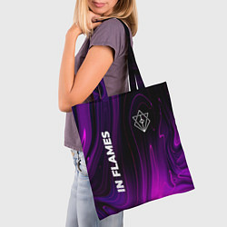 Сумка-шопер In Flames violet plasma, цвет: 3D-принт — фото 2