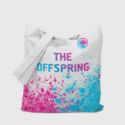 Сумка-шоппер The Offspring neon gradient style: символ сверху / 3D-принт – фото 1