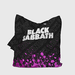 Сумка-шоппер Black Sabbath rock legends: символ сверху