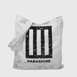 Сумка-шопер Paramore с потертостями на светлом фоне, цвет: 3D-принт