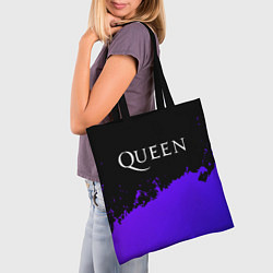 Сумка-шопер Queen purple grunge, цвет: 3D-принт — фото 2