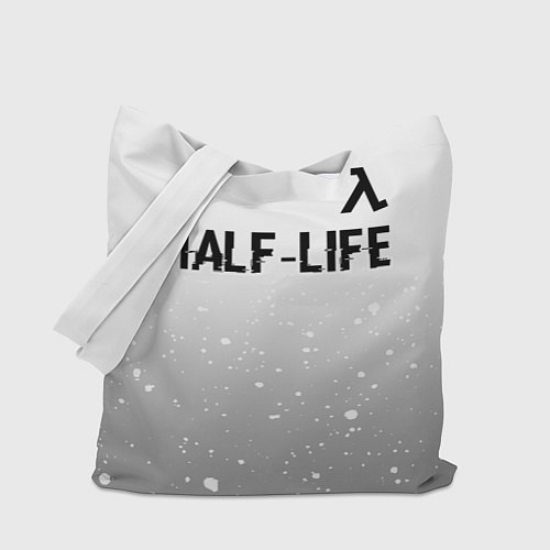 Сумка-шоппер Half-Life glitch на светлом фоне: символ сверху / 3D-принт – фото 1