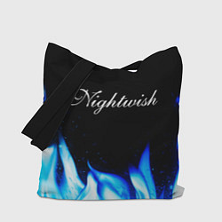 Сумка-шопер Nightwish blue fire, цвет: 3D-принт