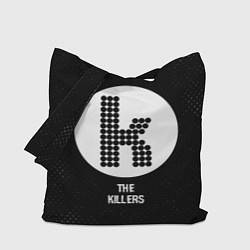 Сумка-шопер The Killers glitch на темном фоне, цвет: 3D-принт