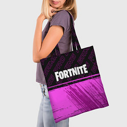 Сумка-шопер Fortnite pro gaming: символ сверху, цвет: 3D-принт — фото 2