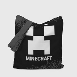 Сумка-шоппер Minecraft glitch на темном фоне