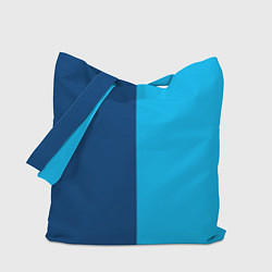 Сумка-шопер Двуцветный синий, цвет: 3D-принт