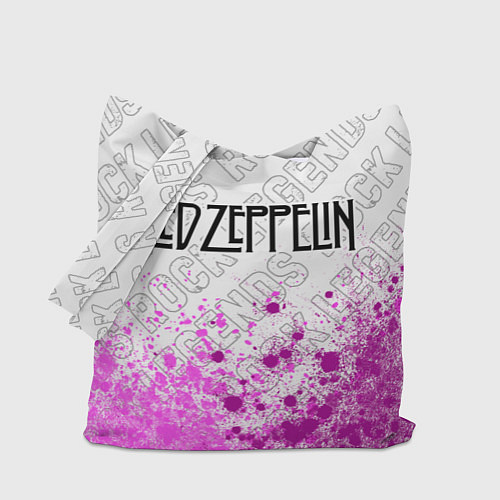 Сумка-шоппер Led Zeppelin rock legends: символ сверху / 3D-принт – фото 1