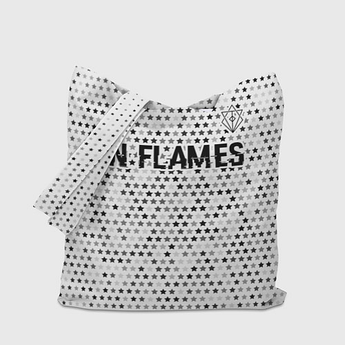 Сумка-шоппер In Flames glitch на светлом фоне: символ сверху / 3D-принт – фото 1