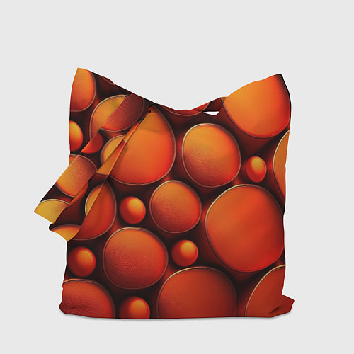 Сумка-шоппер Оранжевы е круглые плиты / 3D-принт – фото 1