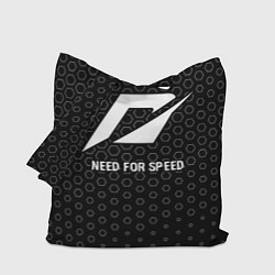 Сумка-шопер Need for Speed glitch на темном фоне, цвет: 3D-принт