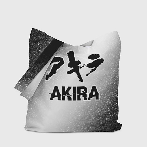 Сумка-шоппер Akira glitch на светлом фоне / 3D-принт – фото 1