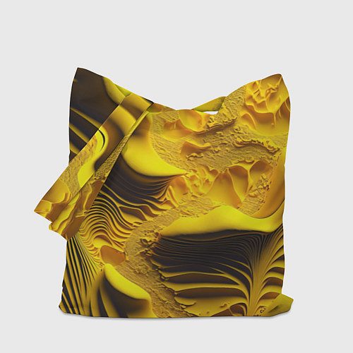 Сумка-шоппер Желтая объемная текстура / 3D-принт – фото 1