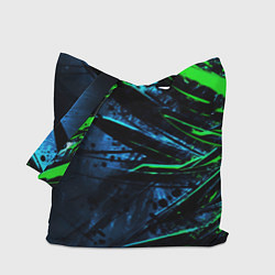 Сумка-шоппер Black green abstract