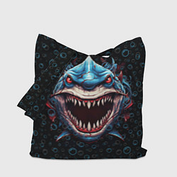 Сумка-шопер Evil shark, цвет: 3D-принт
