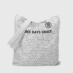 Сумка-шоппер Three Days Grace glitch на светлом фоне: символ св
