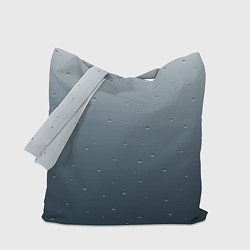 Сумка-шопер Серый градиент капли, цвет: 3D-принт