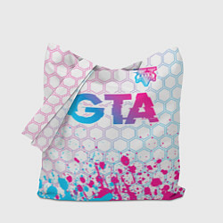 Сумка-шоппер GTA neon gradient style: символ сверху