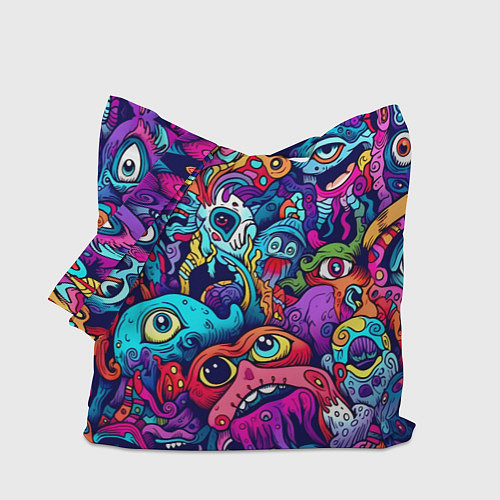 Сумка-шоппер Кислотные монстры / 3D-принт – фото 1